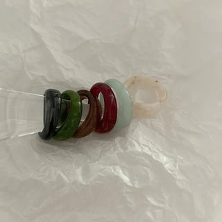 Autumn Jade Ring Formica Bold Marble Ring