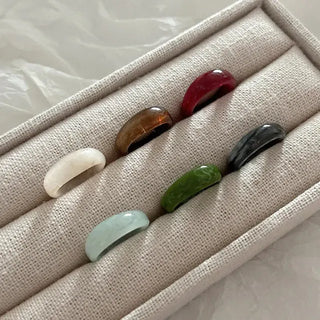 Autumn Jade Ring Formica Bold Marble Ring