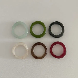 Autumn Jade Ring Formica Bold Marble Ring