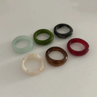 Autumn Jade Ring Formica Bold Marble Ring