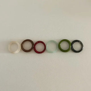 Autumn Jade Ring Formica Bold Marble Ring