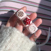 Dot button keycap keyring bag bag charm key holder