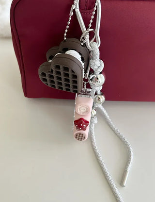 Dot button keycap keyring bag bag charm key holder