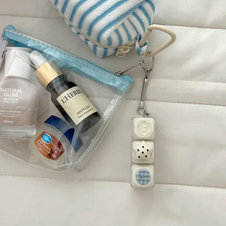 Dot button keycap keyring bag bag charm key holder