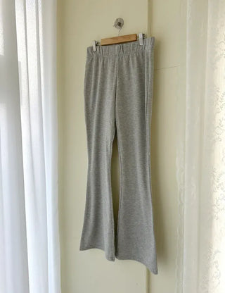 Slim bootcut track pants long elastic waist pants