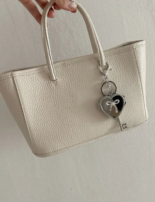 Key pendant heart mirror keyring keychain bag charm