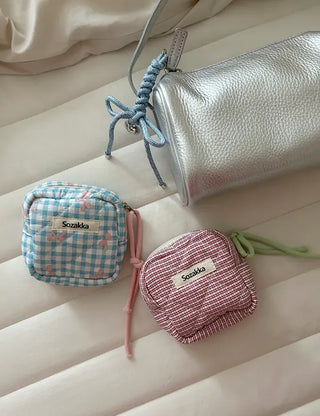 Glitter rope ribbon knot heart bag keyring bag charm