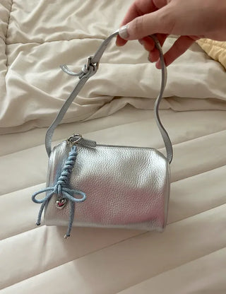 Glitter rope ribbon knot heart bag keyring bag charm