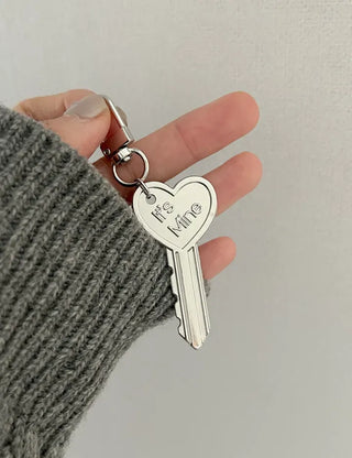 Lettering key pendant heart bag keyring keyholder