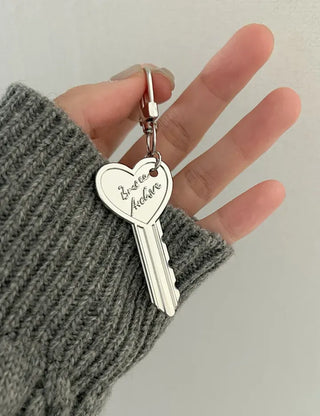 Lettering key pendant heart bag keyring keyholder