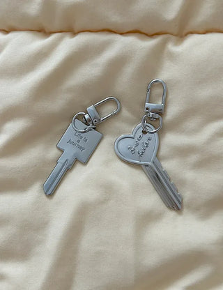 Lettering key pendant heart bag keyring keyholder