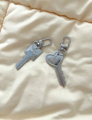Lettering key pendant heart bag keyring keyholder