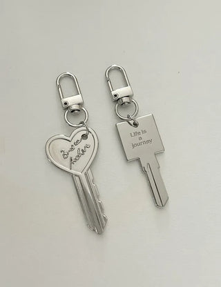 Lettering key pendant heart bag keyring keyholder