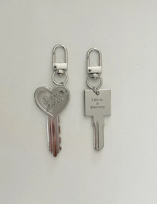 Lettering key pendant heart bag keyring keyholder
