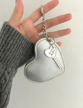 Lettering key pendant heart bag keyring keyholder