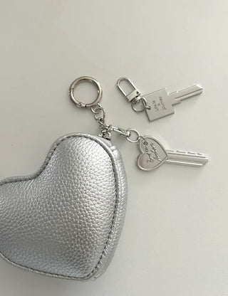 Lettering key pendant heart bag keyring keyholder