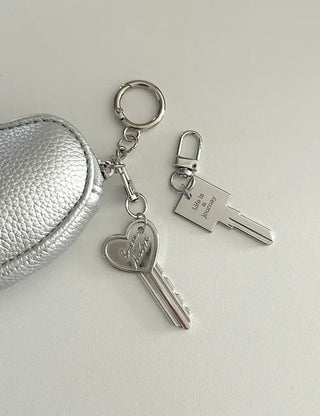 Lettering key pendant heart bag keyring keyholder