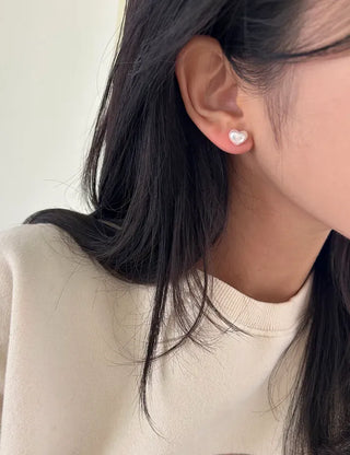 925 Silver Pearl Silver Post Mini Earring Set of 3