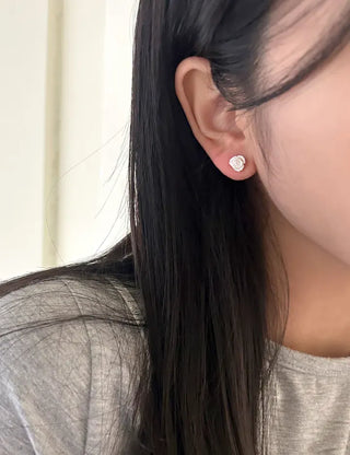 925 Silver Pearl Silver Post Mini Earring Set of 3