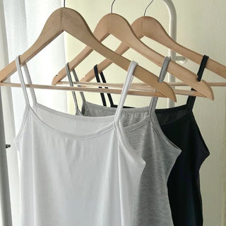 Basic frill layered long inner sleeveless tank top