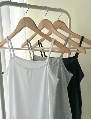 Basic frill layered long inner sleeveless tank top