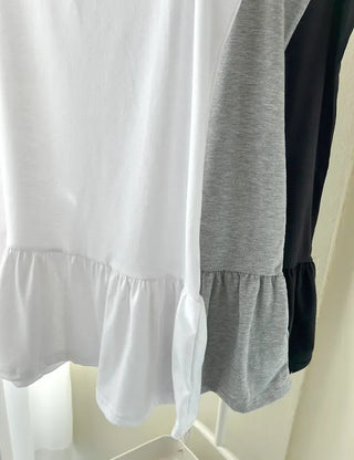 Basic frill layered long inner sleeveless tank top