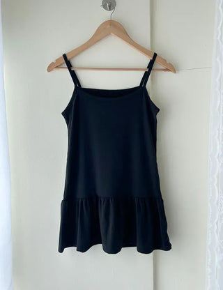 Basic frill layered long inner sleeveless tank top