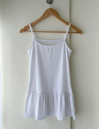 Basic frill layered long inner sleeveless tank top