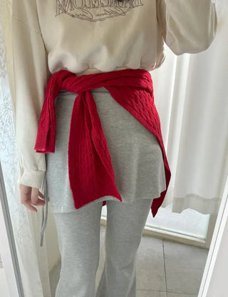 100% Wool Cable Knit Cardigan Cape Knit Shoulder Shawl