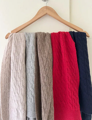 100% Wool Cable Knit Cardigan Cape Knit Shoulder Shawl