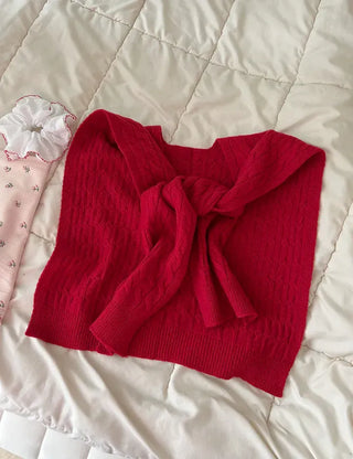 100% Wool Cable Knit Cardigan Cape Knit Shoulder Shawl