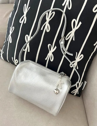 Homemade Pearl Initial Bag Keyring Phone Strap