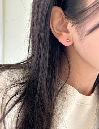 Set of 3 Surgical Steel Ball Mini Simple Earrings