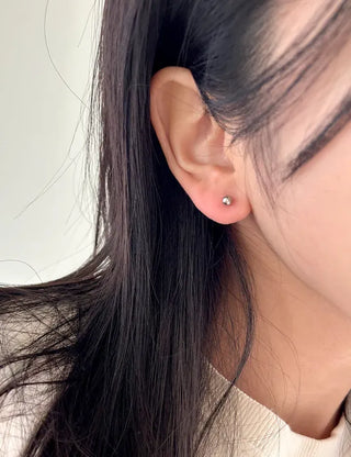 Set of 3 Surgical Steel Ball Mini Simple Earrings