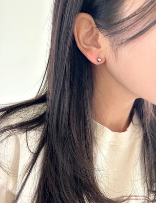 Set of 3 Surgical Steel Ball Mini Simple Earrings
