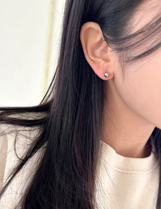 Set of 3 Surgical Steel Ball Mini Simple Earrings
