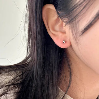 Set of 3 Surgical Steel Ball Mini Simple Earrings