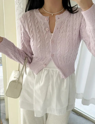 Straight top satin frill layered long strap tank top