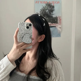 Velvet headband full of pearl ribbons, 3 types