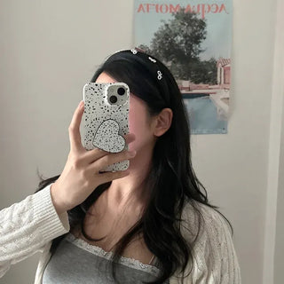 Velvet headband full of pearl ribbons, 3 types