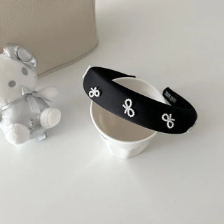 Velvet headband full of pearl ribbons, 3 types