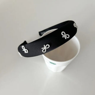 Velvet headband full of pearl ribbons, 3 types
