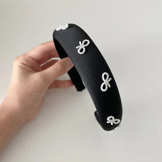 Velvet headband full of pearl ribbons, 3 types