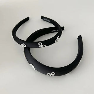 Velvet headband full of pearl ribbons, 3 types