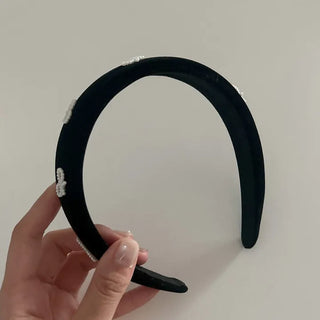 Velvet headband full of pearl ribbons, 3 types