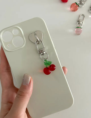 1+1 Fruit Cherry Vegetable Miniature Keyring Phone Strap