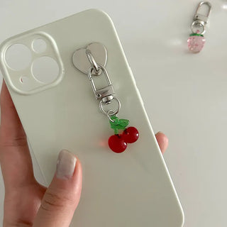 1+1 Fruit Cherry Vegetable Miniature Keyring Phone Strap