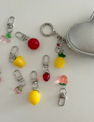 1+1 Fruit Cherry Vegetable Miniature Keyring Phone Strap
