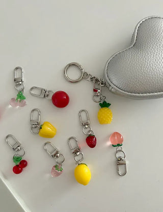 1+1 Fruit Cherry Vegetable Miniature Keyring Phone Strap