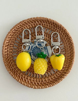 1+1 Fruit Cherry Vegetable Miniature Keyring Phone Strap
